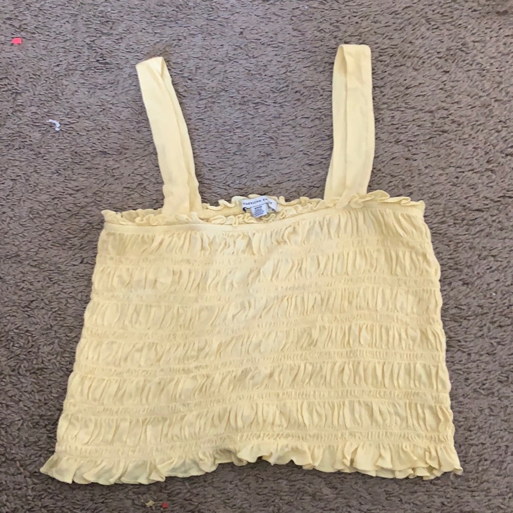 Yellow American eagle tank top